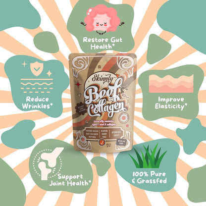 Skinnly Collagen Peptides 3 Pack- Marine, Beef & Multi-Collagen- Unflavored- 8oz