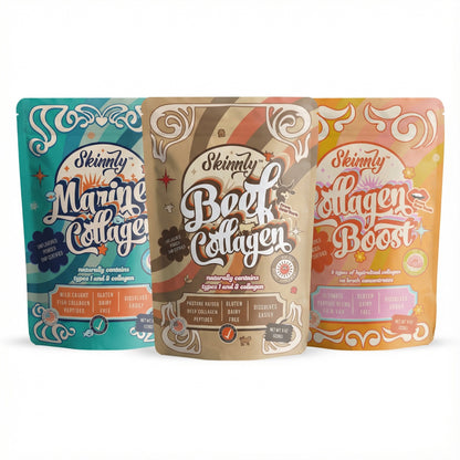 Skinnly Marine, Beef, and Collagen Boost. 