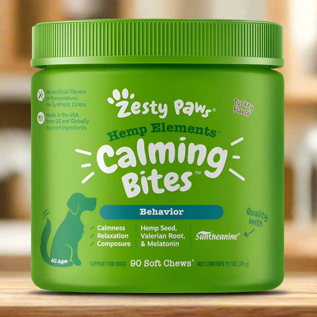 Zesty Paws Hemp Elements Calming Bites - 90 count. 